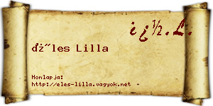 Éles Lilla névjegykártya