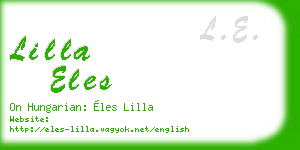 lilla eles business card